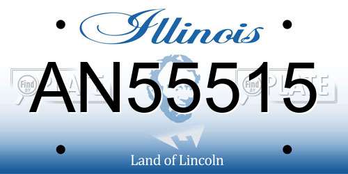 AN55515 Illinois License Plate