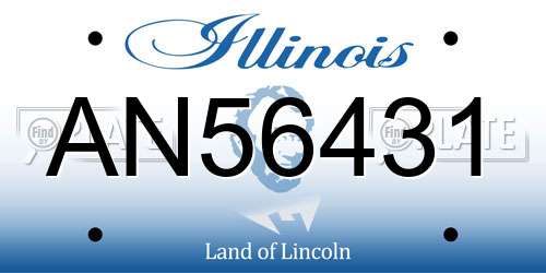 AN56431 Illinois License Plate