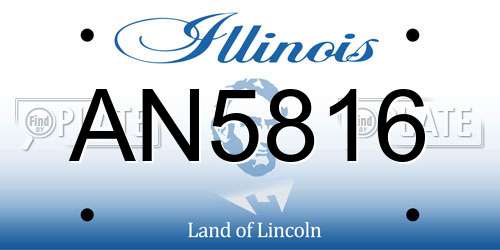 AN5816 Illinois License Plate