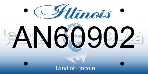AN60902 Illinois License Plate