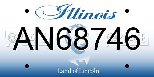AN68746 Illinois License Plate