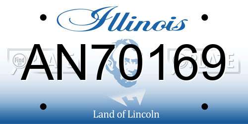 AN70169 Illinois License Plate