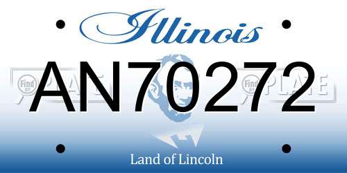 AN70272 Illinois License Plate