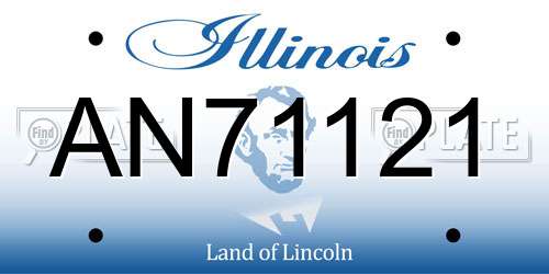AN71121 Illinois License Plate