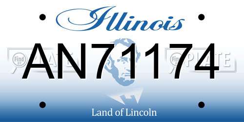 AN71174 Illinois License Plate