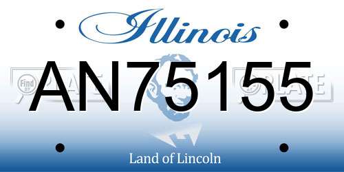 AN75155 Illinois License Plate