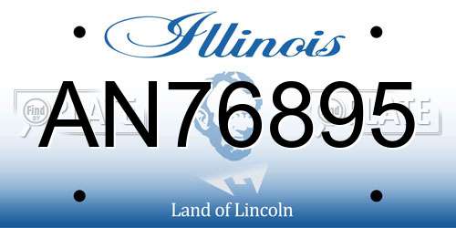 AN76895 Illinois License Plate