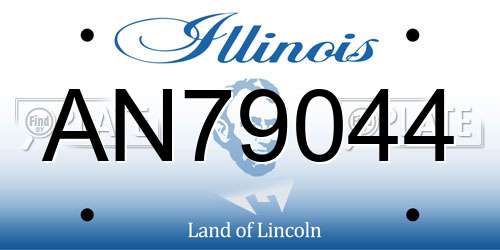 AN79044 Illinois License Plate