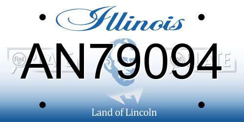 AN79094 Illinois License Plate