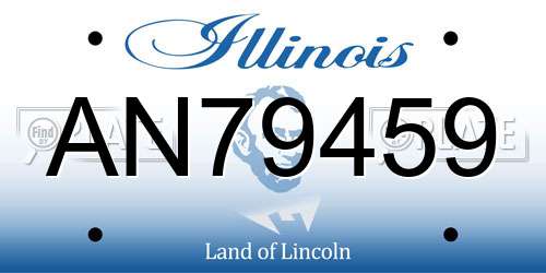 AN79459 Illinois License Plate