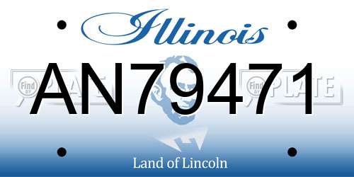 AN79471 Illinois License Plate