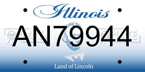 AN79944 Illinois License Plate