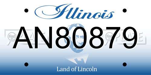 AN80879 Illinois License Plate