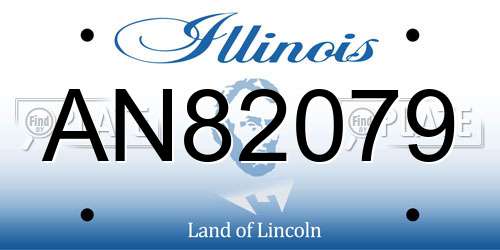AN82079 Illinois License Plate