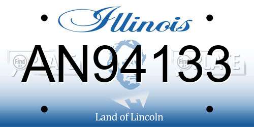AN94133 Illinois License Plate