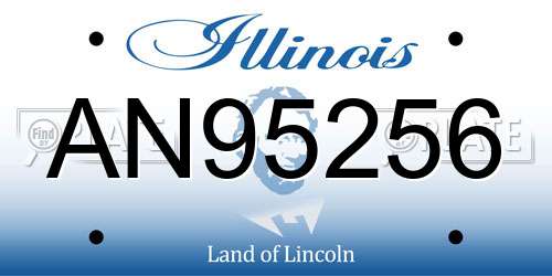 AN95256 Illinois License Plate