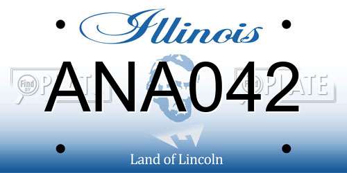 ANA042 Illinois License Plate