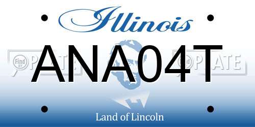 ANA04T Illinois License Plate