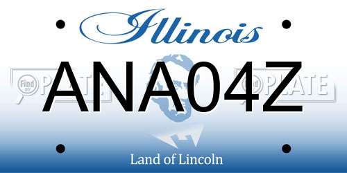 ANA04Z Illinois License Plate