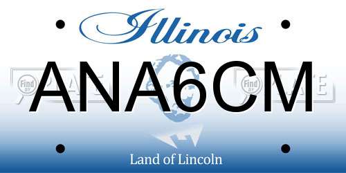 ANA6CM Illinois License Plate