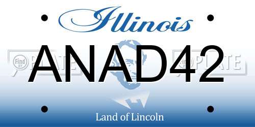 ANAD42 Illinois License Plate