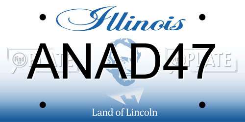 ANAD47 Illinois License Plate