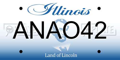 ANAO42 Illinois License Plate
