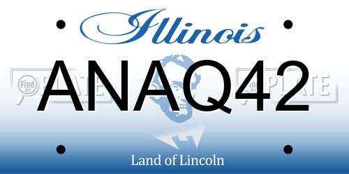 ANAQ42 Illinois License Plate