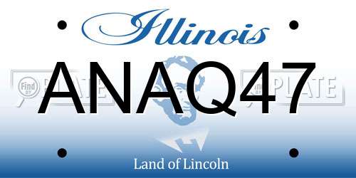 ANAQ47 Illinois License Plate