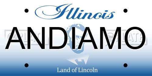 ANDIAMO Illinois License Plate