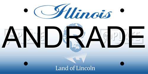 ANDRADE Illinois License Plate