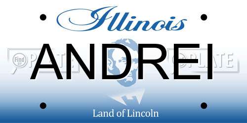 ANDREI Illinois License Plate