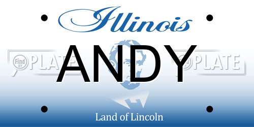 ANDY Illinois License Plate