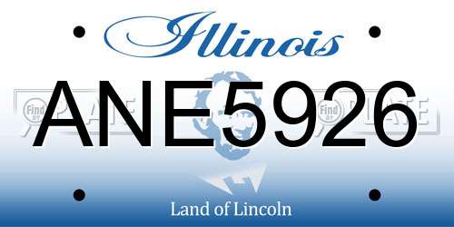 ANE5926 Illinois License Plate