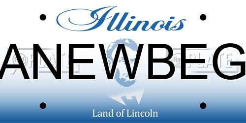 ANEWBEG Illinois License Plate