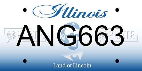 ANG663 Illinois License Plate