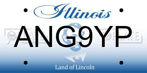 ANG9YP Illinois License Plate