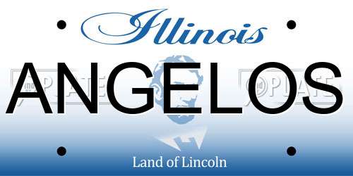 ANGELOS Illinois License Plate