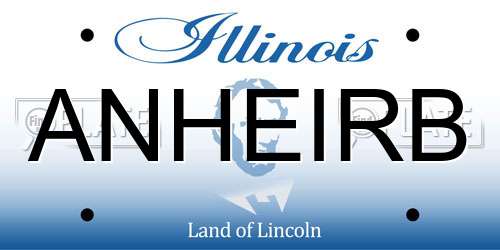 ANHEIRB Illinois License Plate