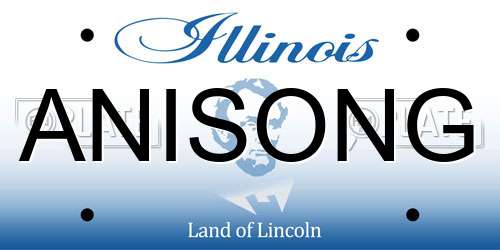 ANISONG Illinois License Plate