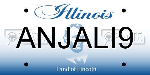ANJALI9 Illinois License Plate