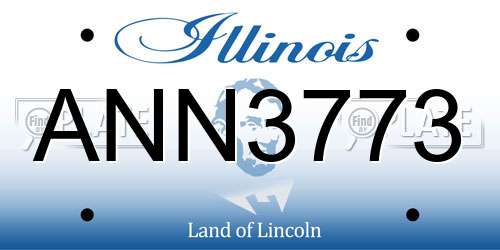 ANN3773 Illinois License Plate