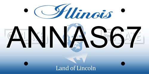 ANNAS67 Illinois License Plate