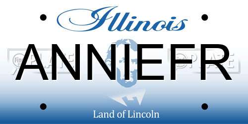 ANNIEFR Illinois License Plate