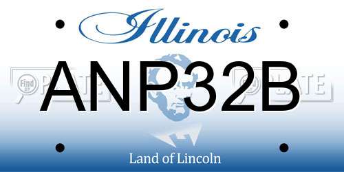 ANP32B Illinois License Plate