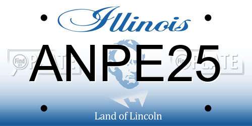 ANPE25 Illinois License Plate