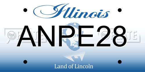 ANPE28 Illinois License Plate