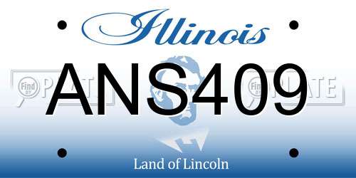 ANS409 Illinois License Plate