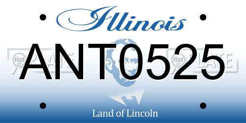 ANT0525 Illinois License Plate