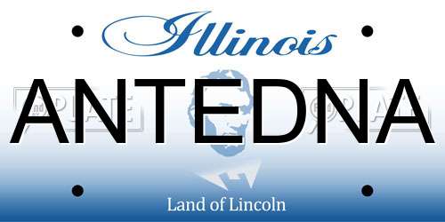 ANTEDNA Illinois License Plate